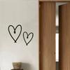2Pcs Metal Love Heart Wall Decoration Hollow Heart Shape Wall Art Sculpture Home Living Room Bedroom Hanging Ornament