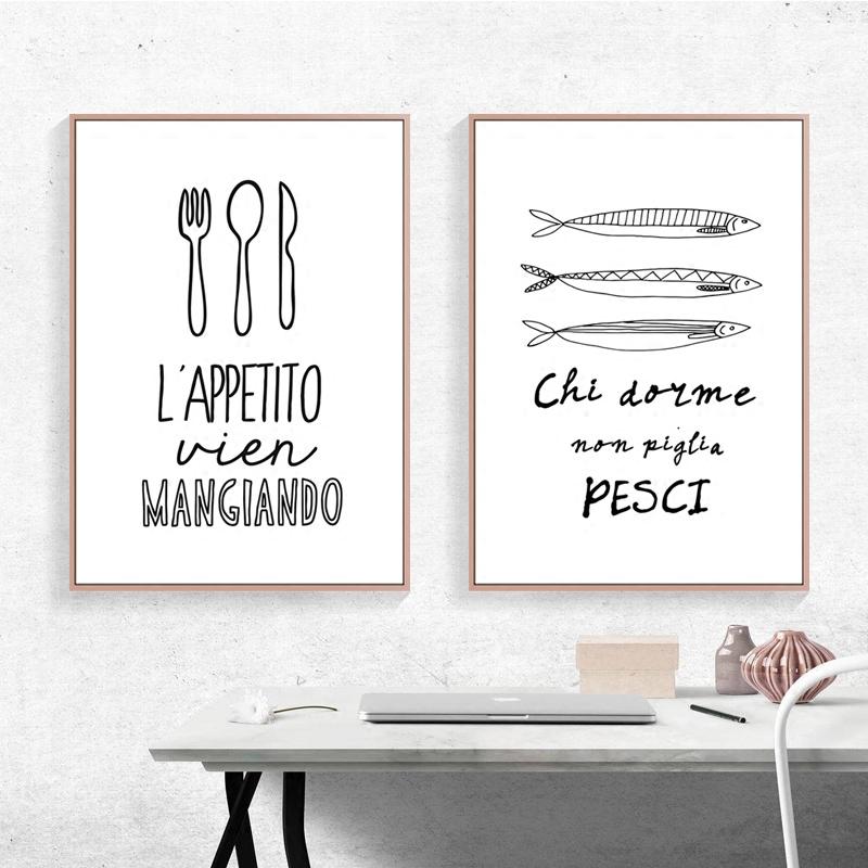 Картина на холсте, черно-белая кухонная посуда, постеры для декора кухни, декор для столовой, настенные картины, холст, искусство Cuadros