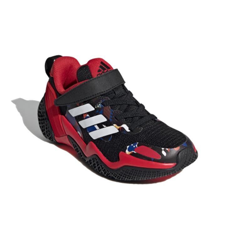 adidas 4Uture Rnr ''CNY'' Ткань El K Скользкая Устойчивая к истиранию Низкие Беговые кроссовки Черный Красный Белый Детские FZ4589