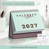 Минималистичный настольный календарь-планировщик Kaba Bear 2026 – Маркер праздников на весь год и украшение для ежедневной самопроверки студента