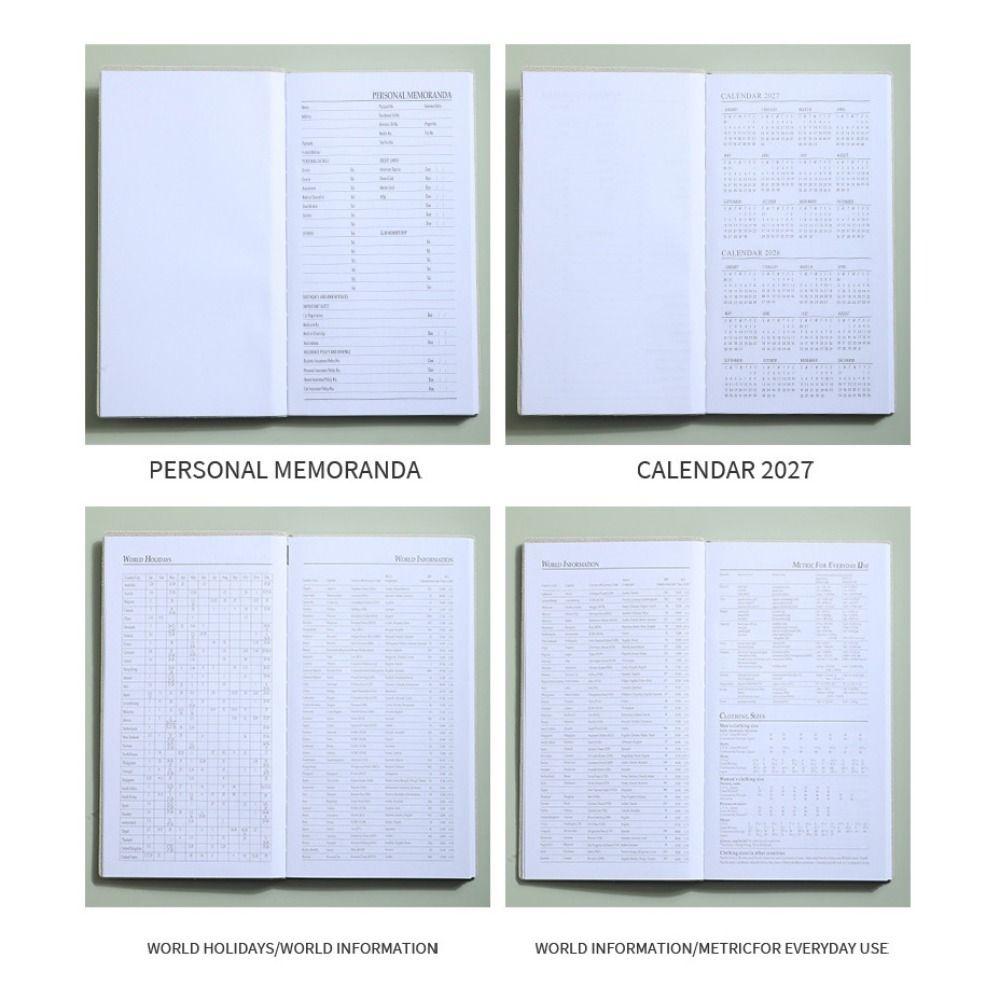 Wear-resistant 2027 Schedule Planner Notepad A6 Office Work Planner Diary Writing Pads Business