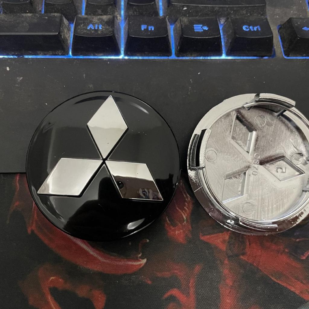 cyhk7 for Mitsubishi Car Wheel Center Hub Caps Ralliart Lancer ASX Pajero Outlander Colt Eclipse Delica Hubcaps Accessories 4pcs