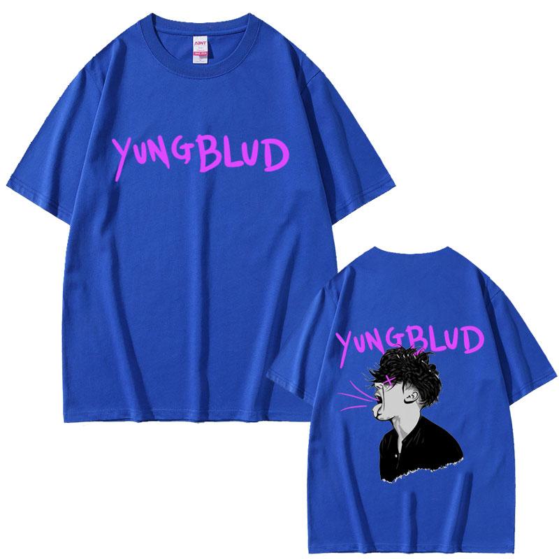 Футболка с графическим принтом Yungblud Унисекс Женская Повседневная Винтажная Оверсайз С коротким рукавом Мужская Мода Хип-Хоп Готика Панк Футболки