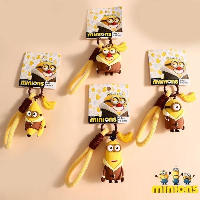 Minions Winter Keychain Cute Cartoon Charms For Backpacks And Gifts**