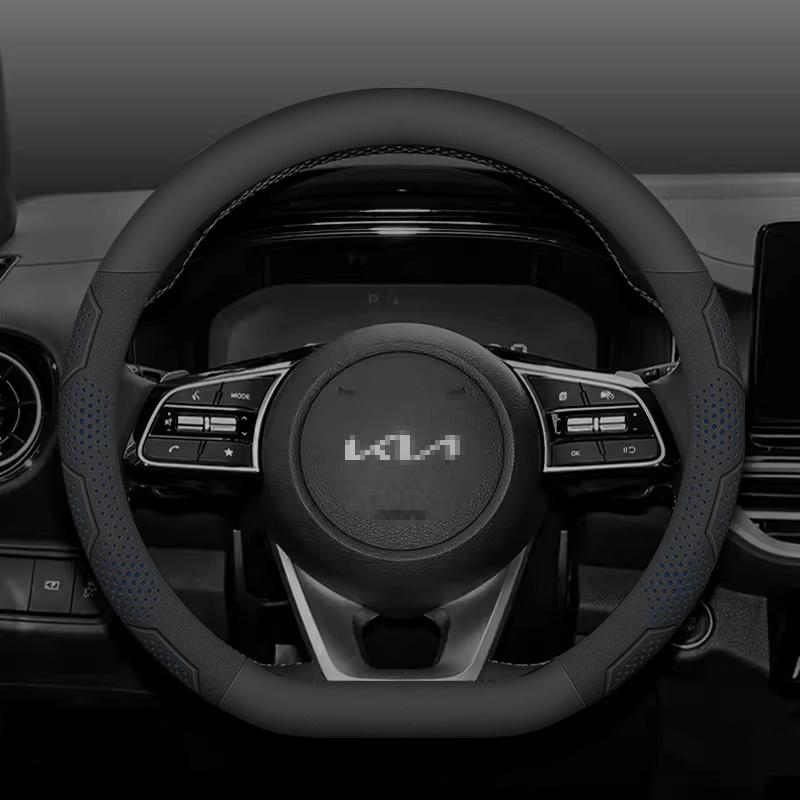 Для Kia K5 Sportage Picanto Xceed Rio Cerato Soul Carens Seltos Углеродное волокно Замша Чехол на руль автомобиля Автоаксессуары