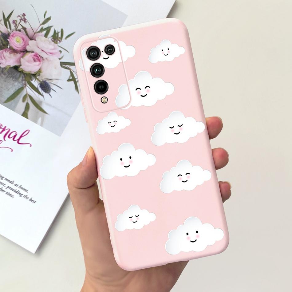 For Honor 10X Lite Phone Case Honor 10Xlite DNN-LX9 Fashion Moon Design Soft Silicon Shockproof Protective Cover Bumper