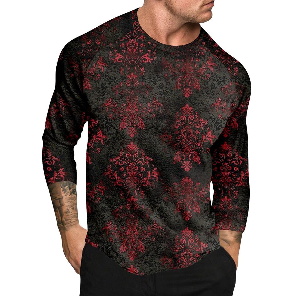 Мужской топ с длинным рукавом реглан с принтом на Хэллоуин