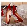 Xiuhe Wedding Dress Two Wear Chinese Wedding Shoes Female Bride Shoes Wedding French Red High Heels Autumn 2025 New