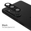 Premium for Sony Xperia 6 Screen Protector 9H Anti-Scratch Tempered Glass with Metal Alloy Ring Full Cover Camera Lens Protector