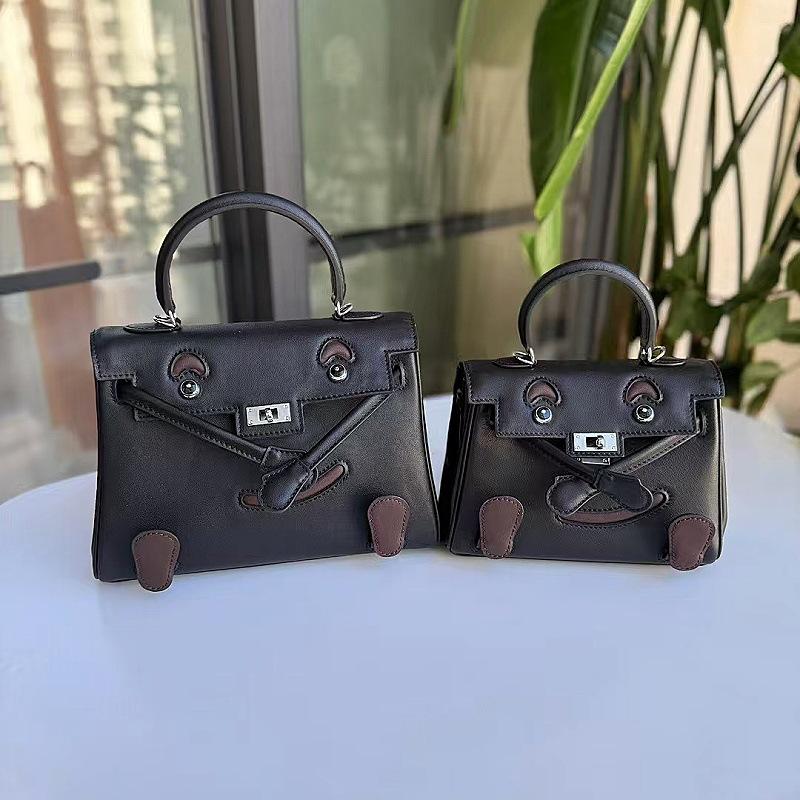 Сумка для девочек 2025 года, нишевая дизайнерская сумка из коровьей кожи с цветными блоками Baotou Layer, повседневная сумка через плечо Millennium Doll