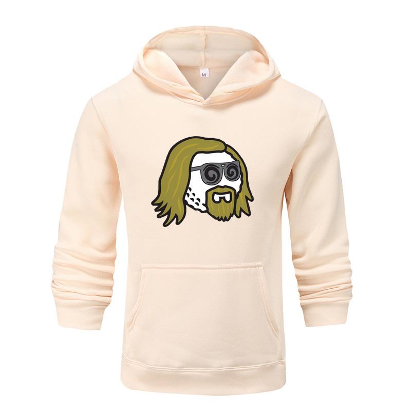 Осень и зима, новая дизайнерская одежда с принтом, мужская толстовка с капюшоном, пуловер для пар