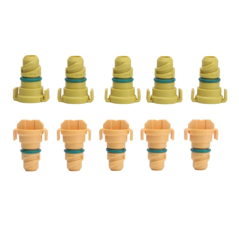 KX6Z6730B BC3Z6730A Oil Drain Plug Replacement Set, 5 Pieces with Lower Guide Sections and Two Side Tabs for Installation