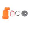 Orange Automatic Air Vent Valve High Hardness Great Flowing Rate PP Exhaust Vent Valve Top G1/2