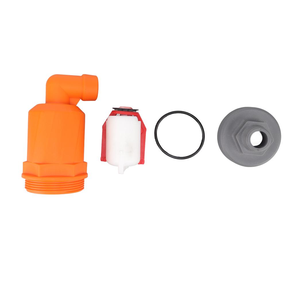 Orange Automatic Air Vent Valve High Hardness Great Flowing Rate PP Exhaust Vent Valve Top G1 2 Bottom G1 Compound Type