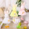 Cute Rrabbit Pendant With Cloth For Easter Thematic Party Home Shopwindow Hanging Ornament Decoration Supplies