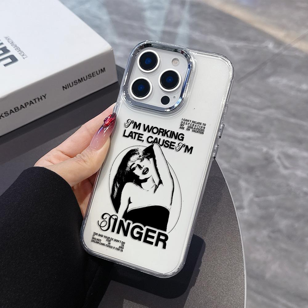Чехол для телефона Singer S-Sabrina C-Carpenter для iPhone 17 Air 16 e 15 14 13 12 11 Pro Max Plus SE 2020 2022 Мягкая задняя крышка