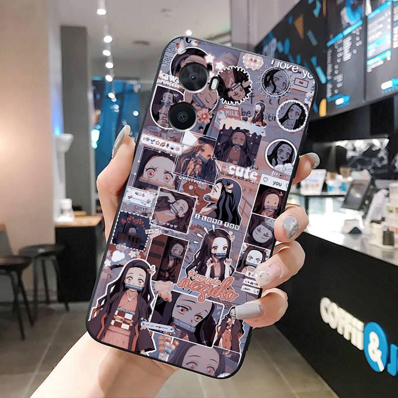 Чехол для телефона Demon Slayer с Незуко для OPPO A77 A57S A96 A91 A54 A74 A94 A73 A78 A53S A54S A15 A16 A17 A52 A58X A98