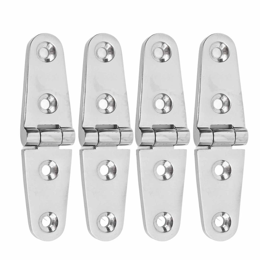 4Pcs Boat Hatch Hinge 316 Stainless Steel Rust Proof Sturdy Marine Hatch Hinge for Yacht 103 X 27mm   4.1 X 1.1in