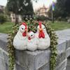 New three chickens, resin chicken, family chicken statue, home courtyard, farm kitchen, decorative animal statue