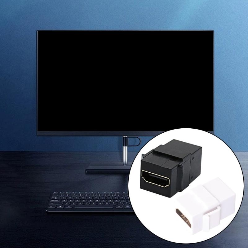 Адаптер-муфта Keystone Jack Female-Female для настенной панели, поддержка 4K видео, черный