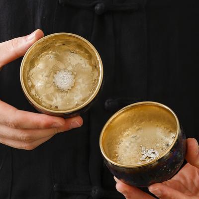 Цветная чашка для чая Кунг-фу Цзяньчжань с инкрустацией серебром, персональная эксклюзивная мастер-чашка, чашка для чая ручной работы
