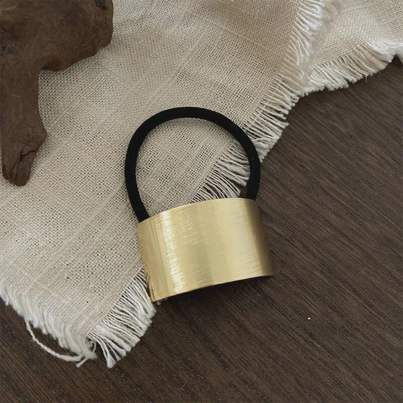 Корейская резинка для волос из матового металла - высокоэластичная резинка для волос для женщин