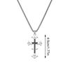 Cross Pendant Necklace Chrome Heart Diamond Necklace Cross Necklace Pendant Street Style Titanium Steel Cross Necklace Jewelry
