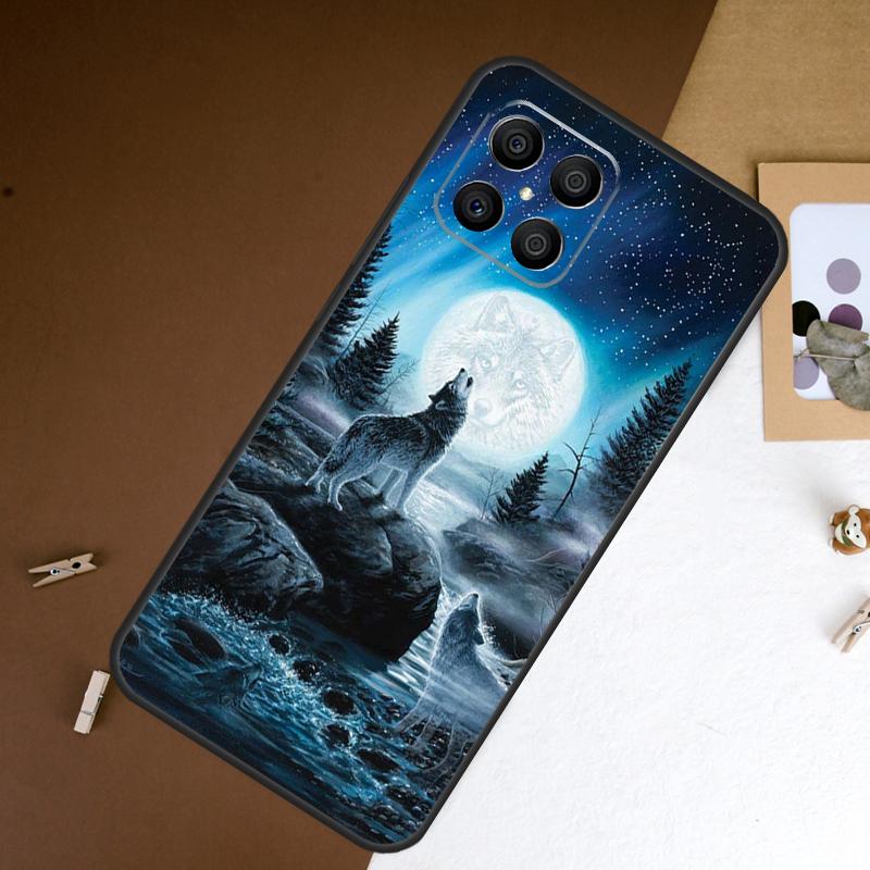 Чехол-Арт Волк Для Honor 400 Pro 200 50 70 90 X9a X9b X9c X9d X8a X8b X8c Magic 7 Lite 5 6 8 Pro