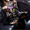 For Horror Icons,Halloween Monsters,Film Characters-Themed Flannel Blanket, Glam Style, Digital Print, All-Season Comfort, Tear-Resistant, K