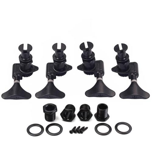 Black 2R2L Ukulele Tuning Pegs Machine Heads Replacement for Ukulele Guitar