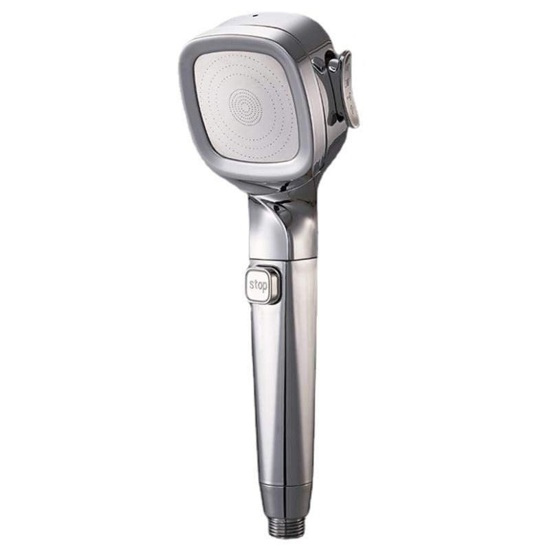 4 режима насадки для душа высокого давления с кнопкой включения-выключения, распылитель, экономия воды, регулируемая насадка для душа, фильтр для ванной комнаты