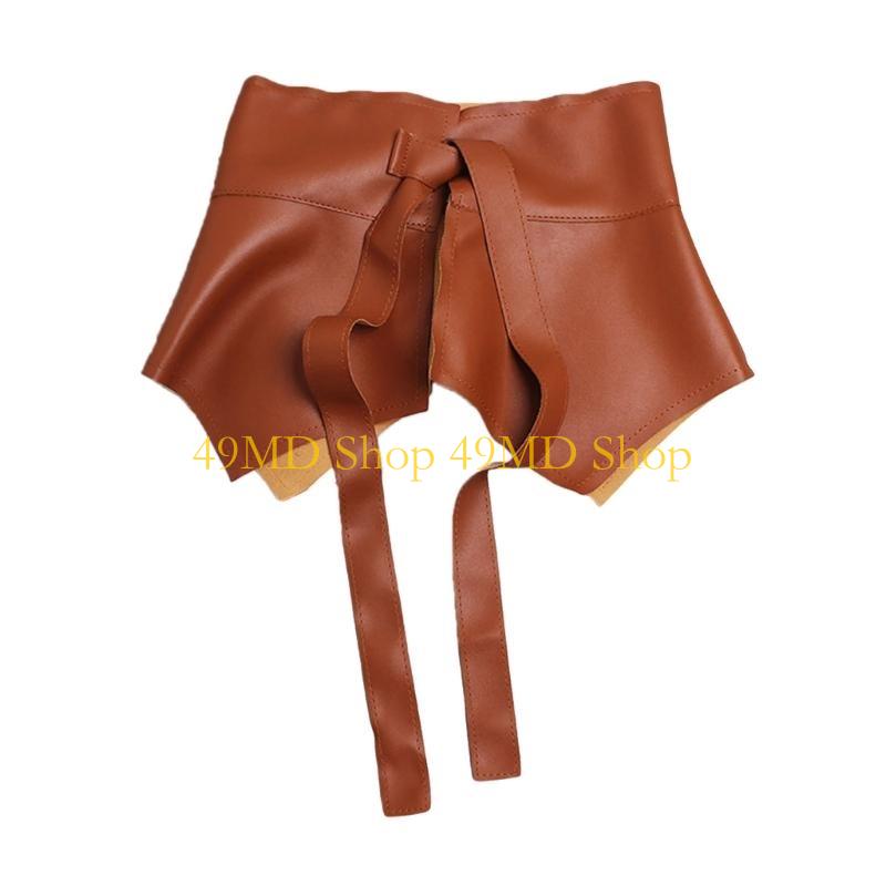 49MD Peplum Waistband Waist Belt Underbust Elegant Chain Trendy Ruffle Belt for Dress