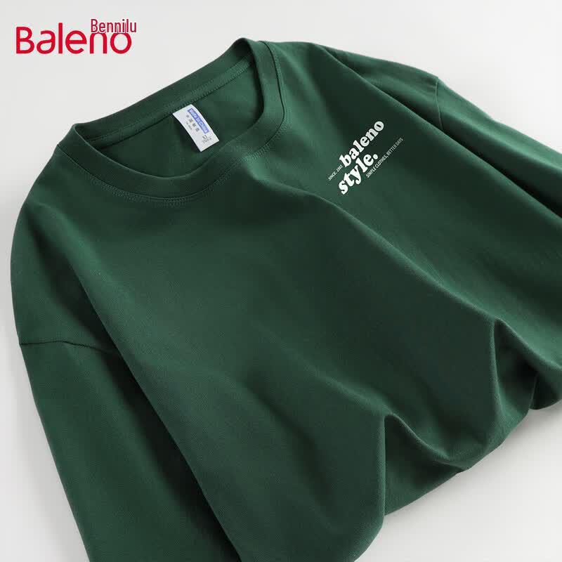 Мужская базовая хлопковая футболка с принтом Baleno S&K