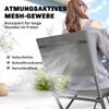 Garden Furniture Set Foldable Seating Group 5-Piece Table with 4 Breathable Chairs Wood Look Space-Saving