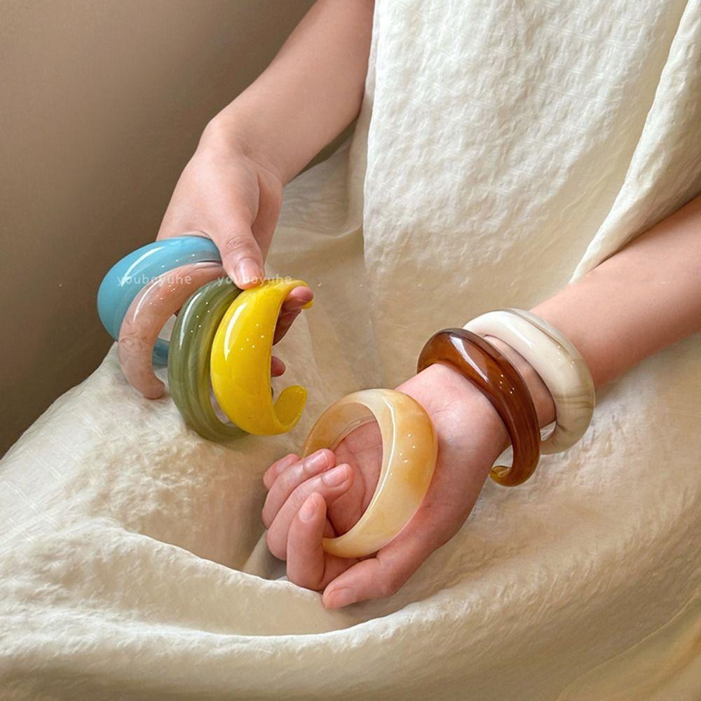 Необычный браслет из смолы Допамин C-образные браслеты-манжеты Преувеличенный преувеличенный браслет-украшение