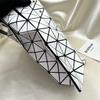 [Pre-Owned] Platinum White Special Material Geometric Shoulder Bag Tote Bag - Excellent #1Y9M41H