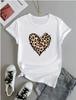 Модная женская футболка с простым принтом в виде сердца, забавная повседневная футболка с круглым вырезом и короткими рукавами, летняя женская футболка