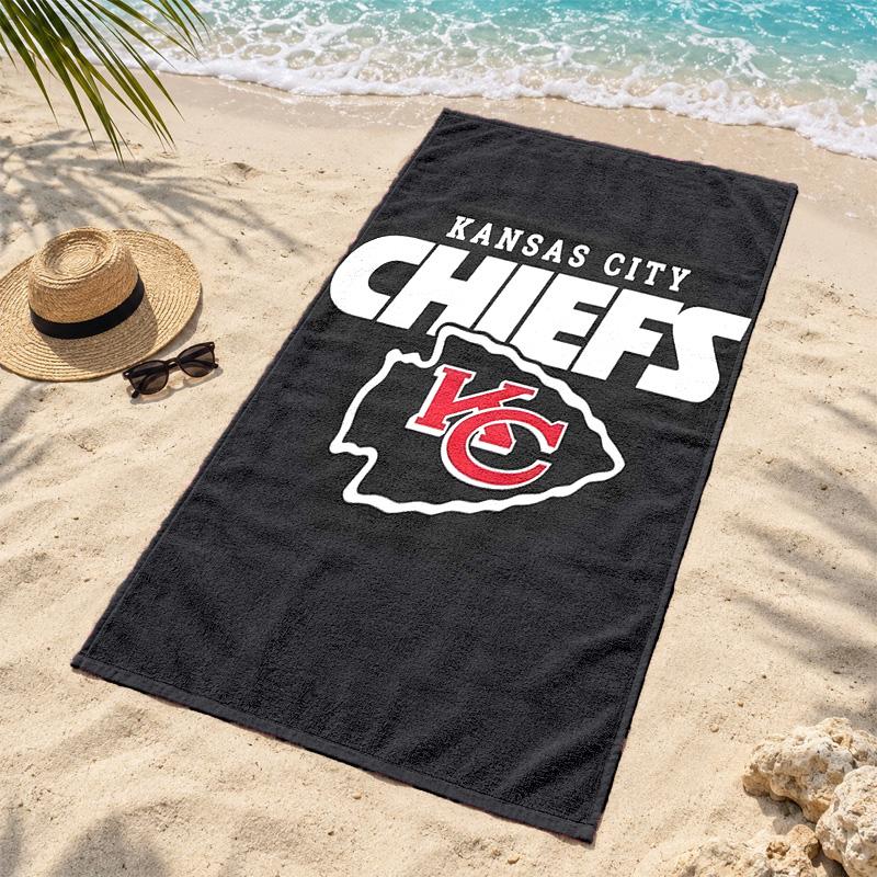 Kansas City Chiefs Beach Towel Quick Dry Sand Free Lightweight Beach Towels for Travel Swimming Camping