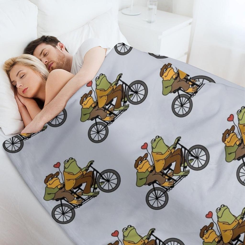 Лягушка и жаба с воздушным шаром в форме сердца Плед-накидка Спальный мешок теплый зимний Тонкий Роскошный St Пледы