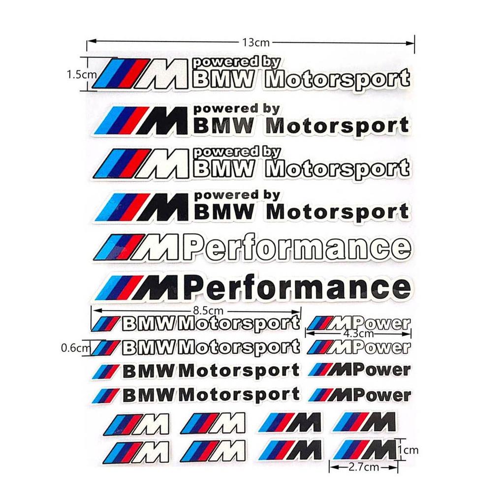 YGIE8 Car Decoration Strip Trunk Relief Stickers Decals For Bmw M Power Performance E28 E30 E34 E36 E46 E60 E90 F84 F87 X1 X3 X5 X6