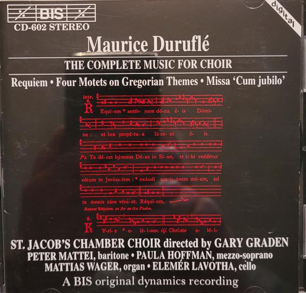 CD-ST. ХОРОВАЯ КАПЕЛЛА ЯКОБСА ГЭРИ ГР Морис Дюрюфле Полная музыка BISCD062 BIS 1993 Швеция Классика Б/у