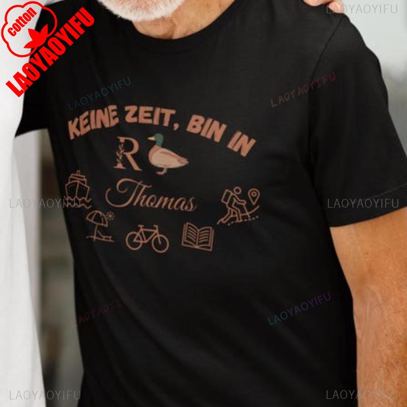 Personalized 2025 Retirement Cotton Tshirt Summer Short Sleeve Casual Tee No Time Im Retired Gift for Men Women Breathable Tops