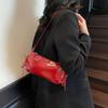 Solid Color Shoulder Bag Bow Tie Women Handbag Fashion Armpit Bag  Ladies