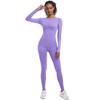 Спортивные костюмы с длинным рукавом для женщин, одежда для занятий йогой, фитнес-футболки с эффектом пуш-ап, бесшовные леггинсы, спортивная одежда