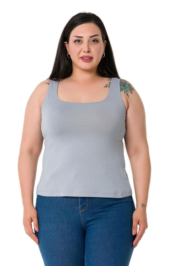 Women's Style Big Size Body Plus Size Strappy Half Lined Viscose Mink Body