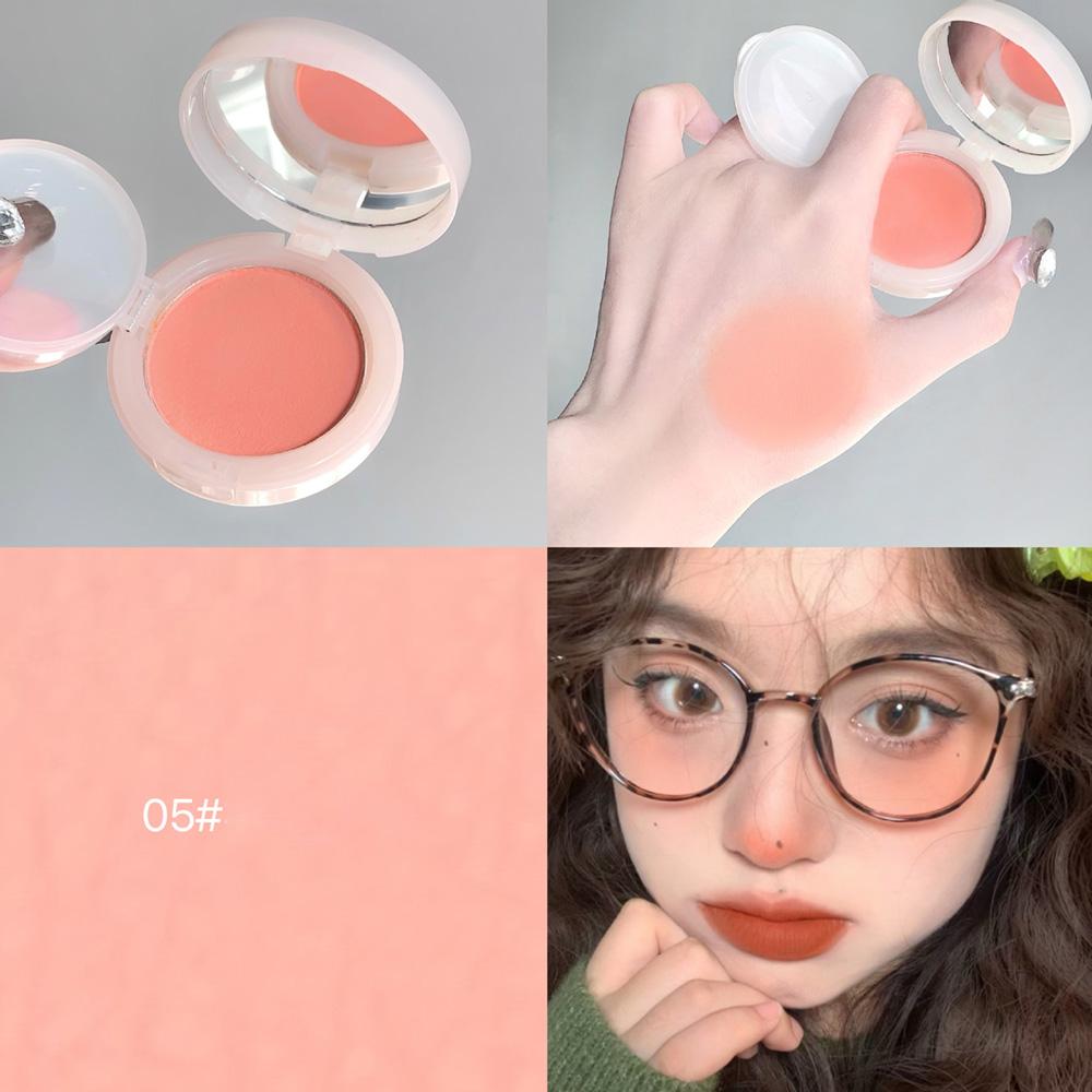 GEGE BEAR Air Cushion Blusher with Mini Puff, Soft Waxy Texture Blush Cream 6 Colors Natural Cheeks Blush