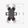 Motorcycle smartphone phone holder for handlebar, black