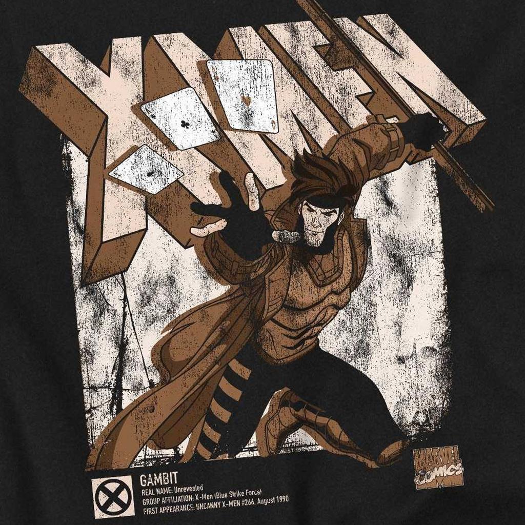 Marvel Childrens/Kids X-Men Gambit Infographic T-Shirt