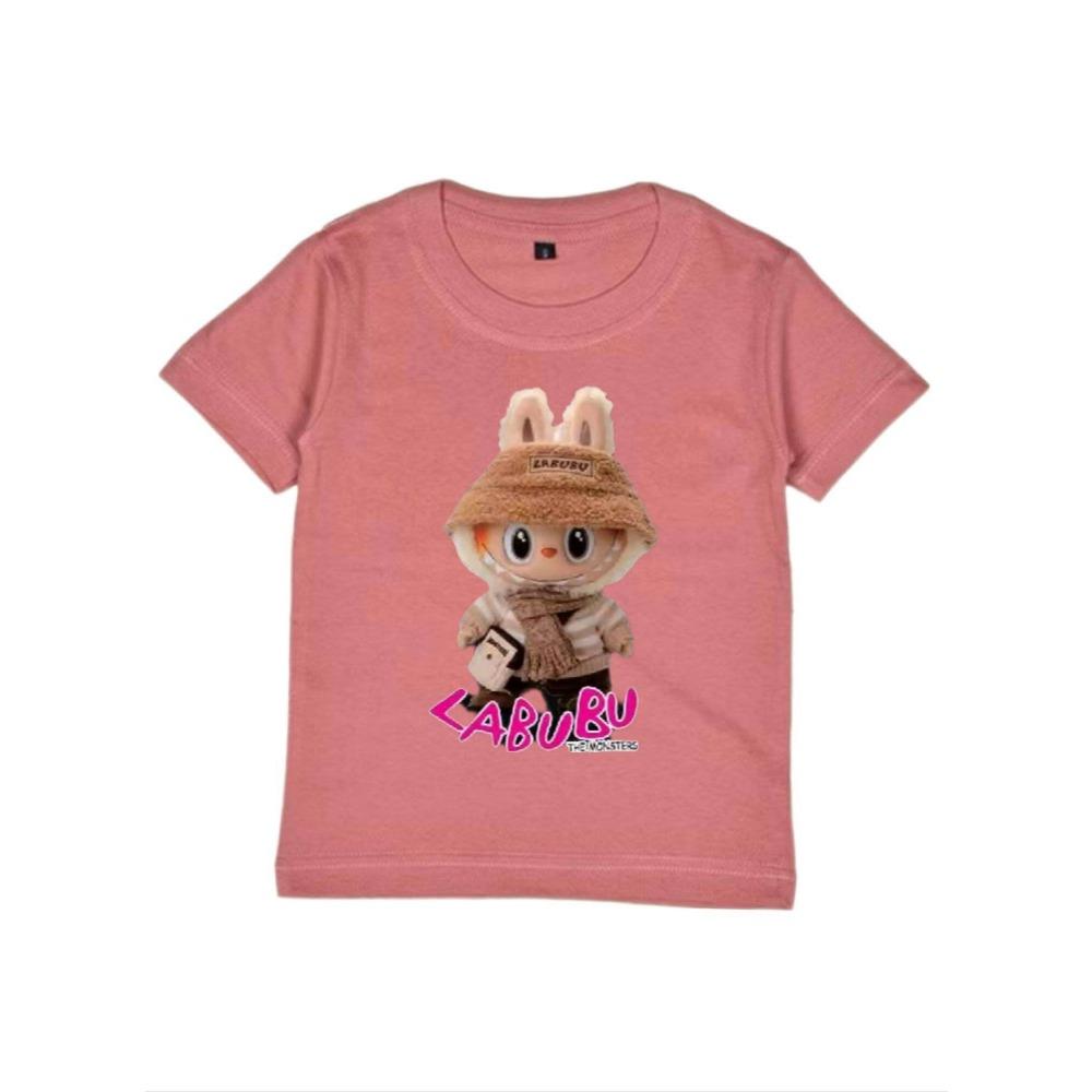 Унисекс футболка с коротким рукавом с принтом labubu, повседневный модный топ