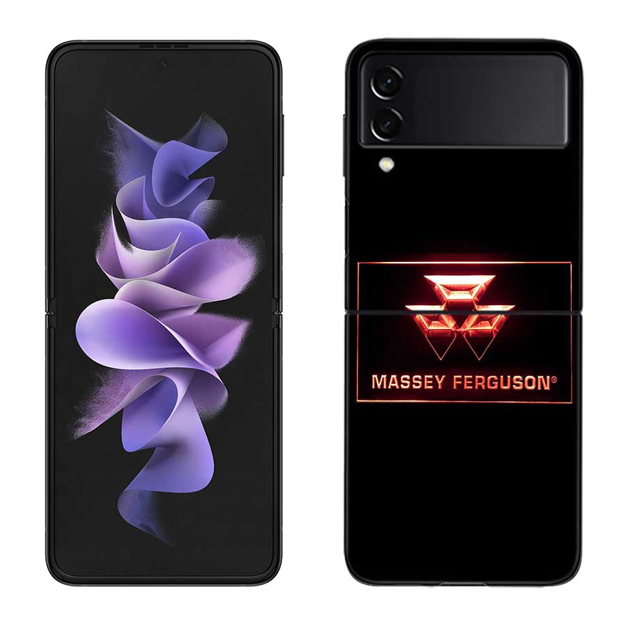 Чехол для телефона с трактором для Samsung Z Flip 7 6 5G Galaxy Z Flip 5 4 3 Черный Жесткий Чехол Роскошный ПК Чехол Coque